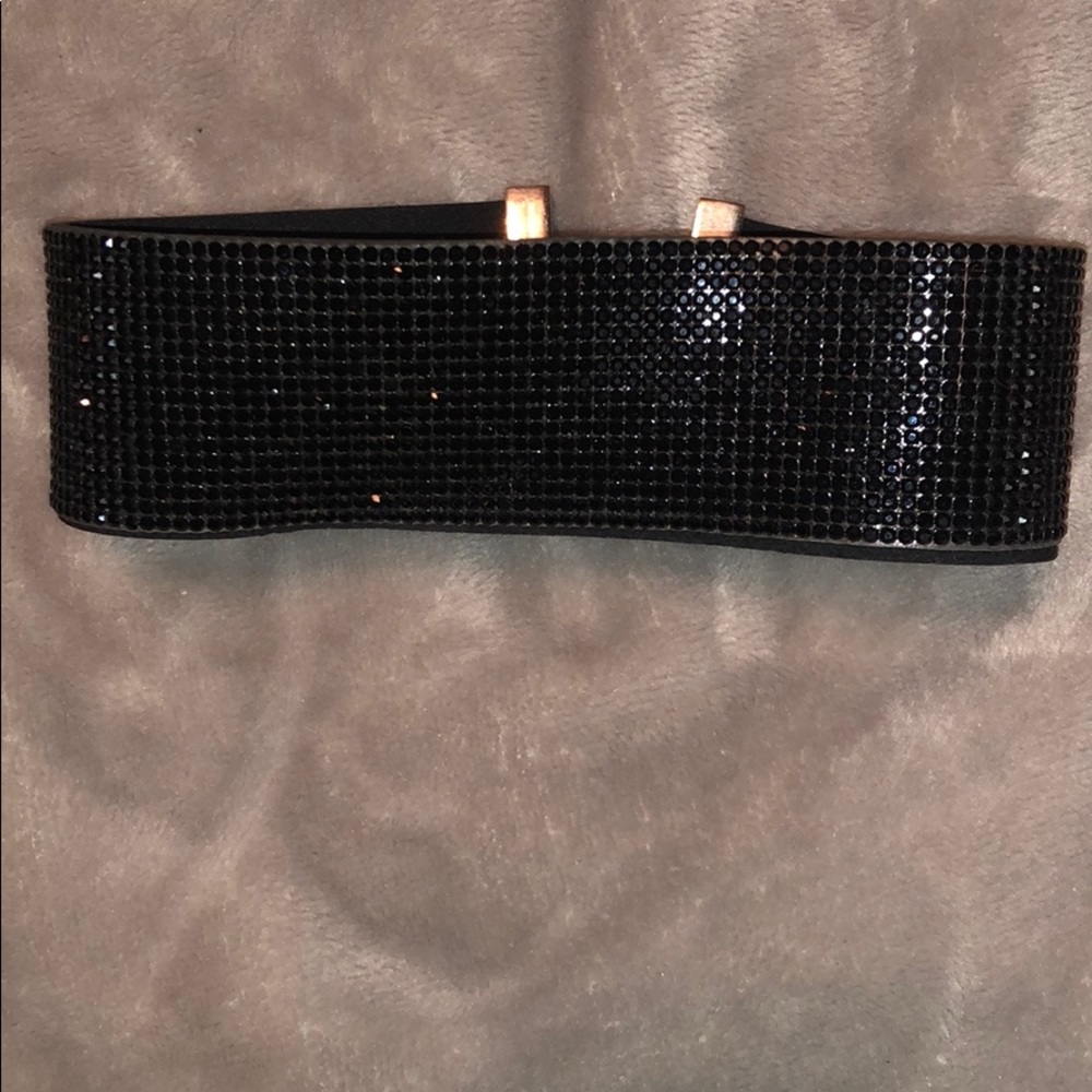 Aldo thick black jeweled chocker